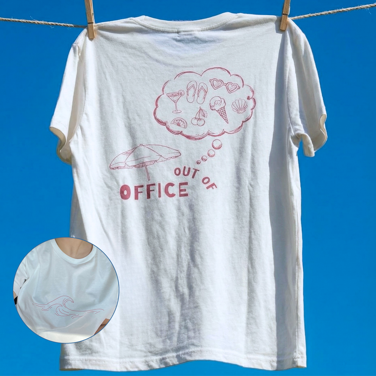 Тениска „Out Of Office“ 🌴