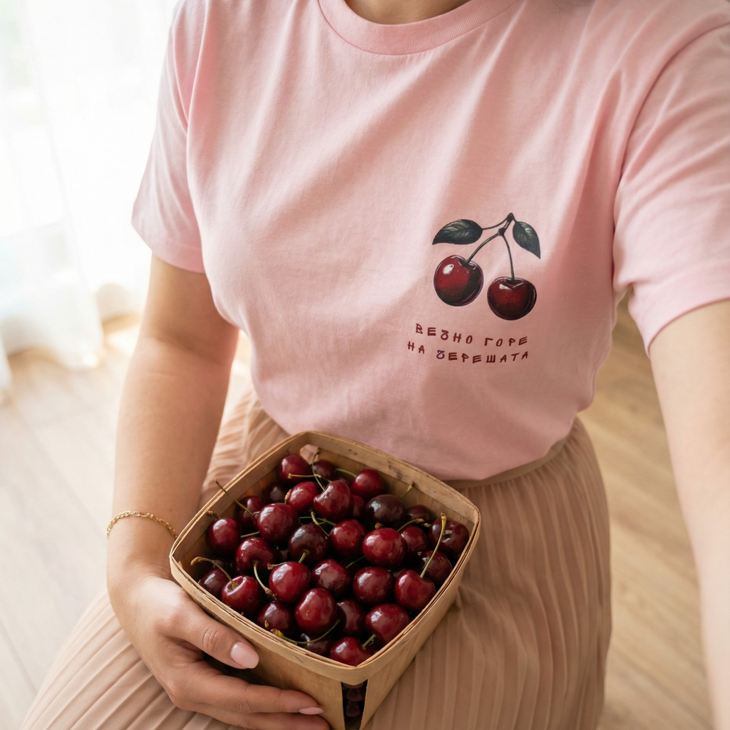 Тениска „Вечно горе на черешата“ 🍒
