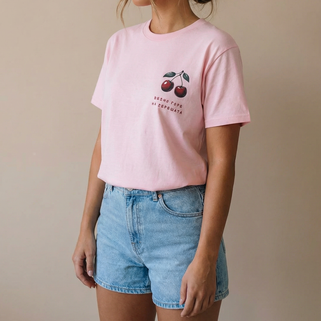 Тениска „Вечно горе на черешата“ 🍒
